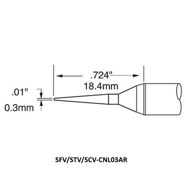 METCAL SxV Series Soldering Tips - Conical