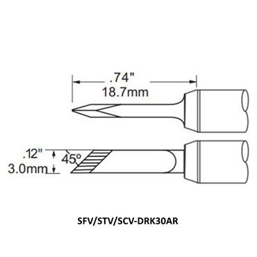 METCAL SxV Series Soldering Tips - Knife