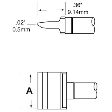 Metcal RxP Series Rework Cartridge Blade