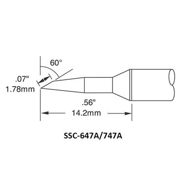 METCAL SSC Series Soldering Cartridges - Bevel
