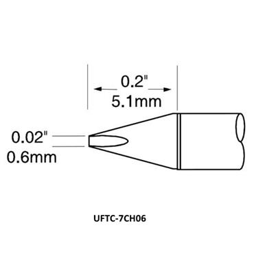 METCAL UFTC Series Ultrafine Soldering Cartridges - Chisel